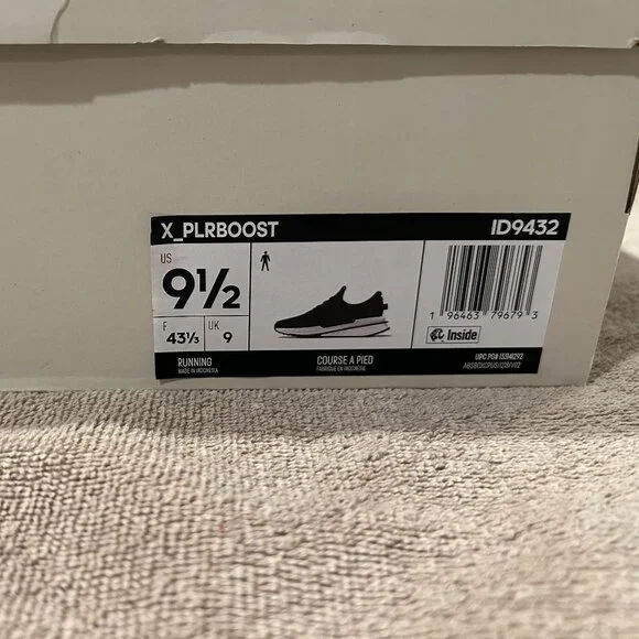 NIB NWT Adidas X_PLRBOOST Black White ID9432 - Picture 5 of 5